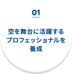 01 空を舞台に活躍するプロフェッショナルを養成