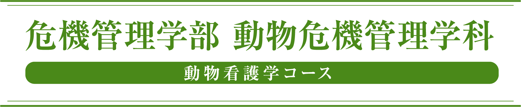 危機管理学部 動物危機管理学科 動物看護学コース