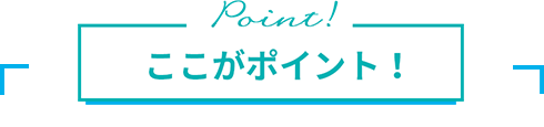 ここがポイント！