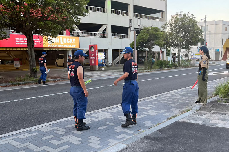 学生が白幡神社祭りで警備活動！